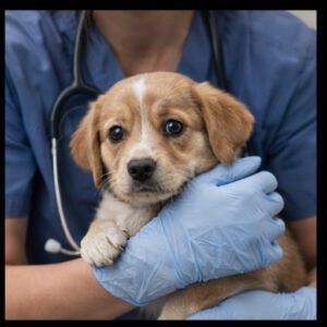 dog training - dog at vet